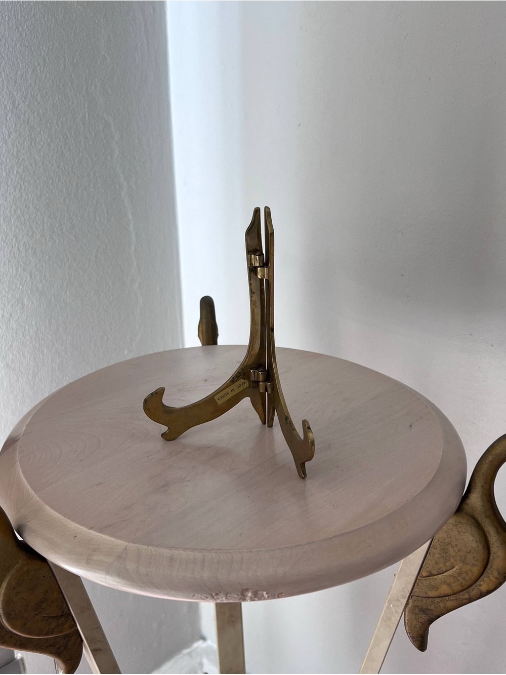 Brass Display Easel Stand - Gold Finish
